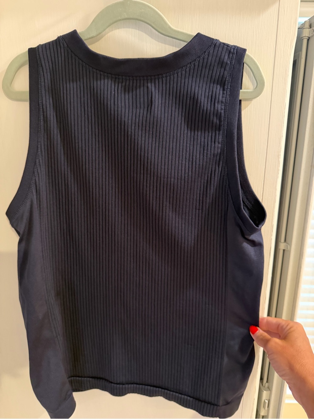 Athleta Tank top- ribbed! Dark navy/black. Size small. - Picture 3 of 3